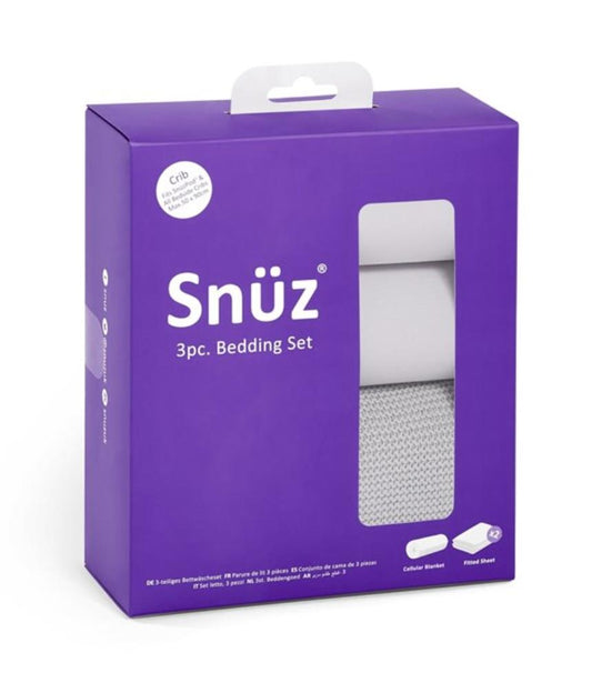Snuz 3pc Crib Bedding Set – Grey