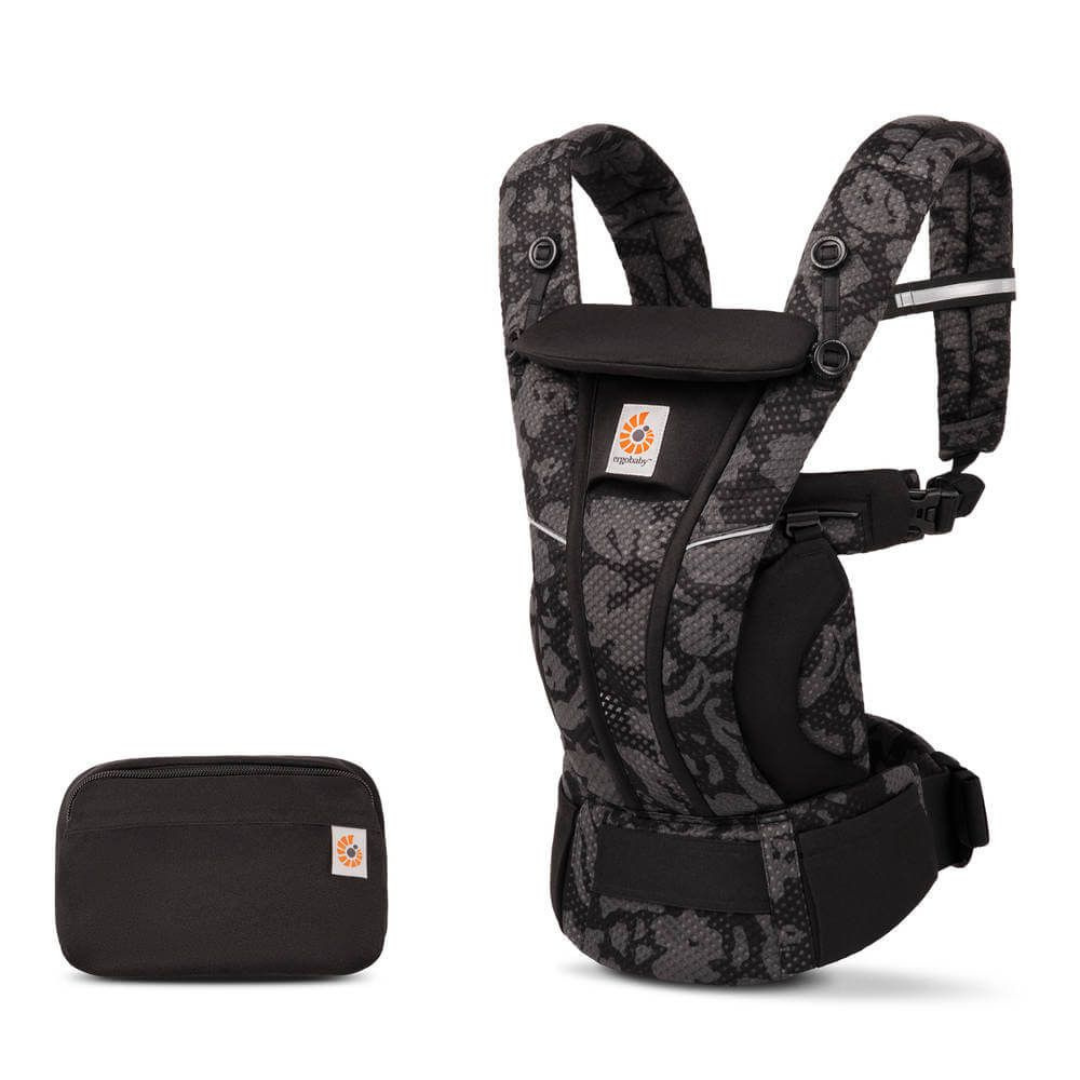 Ergobaby Omni Breeze Baby Carrier |  Onyx Blooms & All Weather Cover