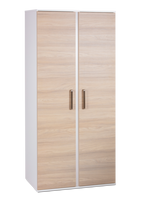 Load image into Gallery viewer, Silver Cross Finchley Oak Wardrobe Angled on White Background
