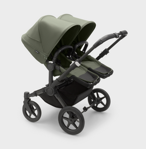 Bugaboo Donkey 5 Duo Pushchair & Cybex Cloud T Travel System - Black / Forest Green