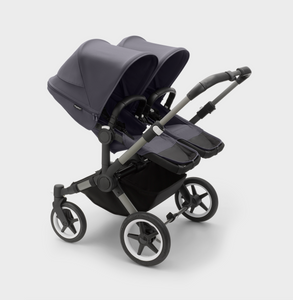 Bugaboo Donkey 5 Twin Pushchair & Maxi-Cosi Pebble 360 Travel System - Graphite / Stormy Blue