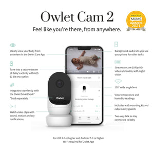 Owlet Monitor Duo Smart Sock 3 + Cam 2 | Deep Sea Green
