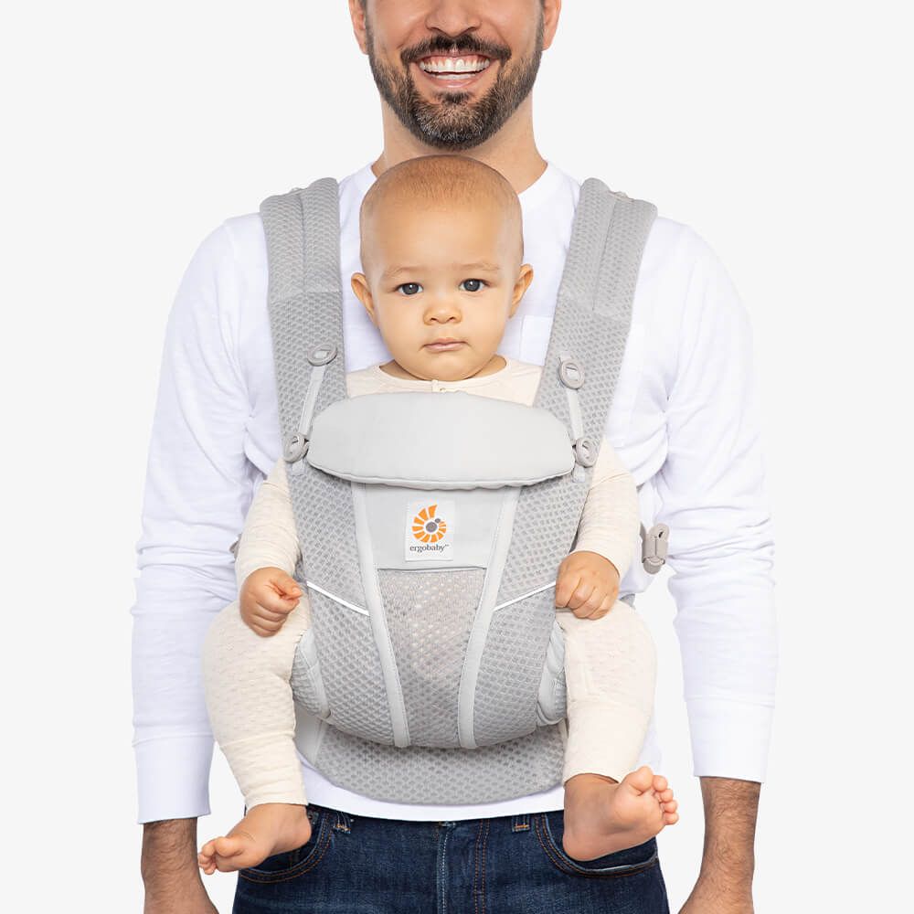 Ergobaby Omni Breeze Baby Carrier | Pearl Grey & All-Weather Cover