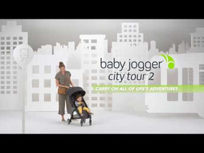 Load and play video in Gallery viewer, Baby Jogger City Tour 2 Compact Fold Stroller - Pitch Black
