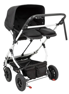 Mountain Buggy Duet with Twin Carrycot Plus | Black | Direct4baby | Free Delivery