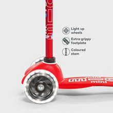 Load image into Gallery viewer, Micro Scooter Mini Deluxe LED Scooter | Red
