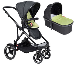 Load image into Gallery viewer, Phil &amp; Teds Voyager V6 Pushchair with Carrycot Bundle |Green
