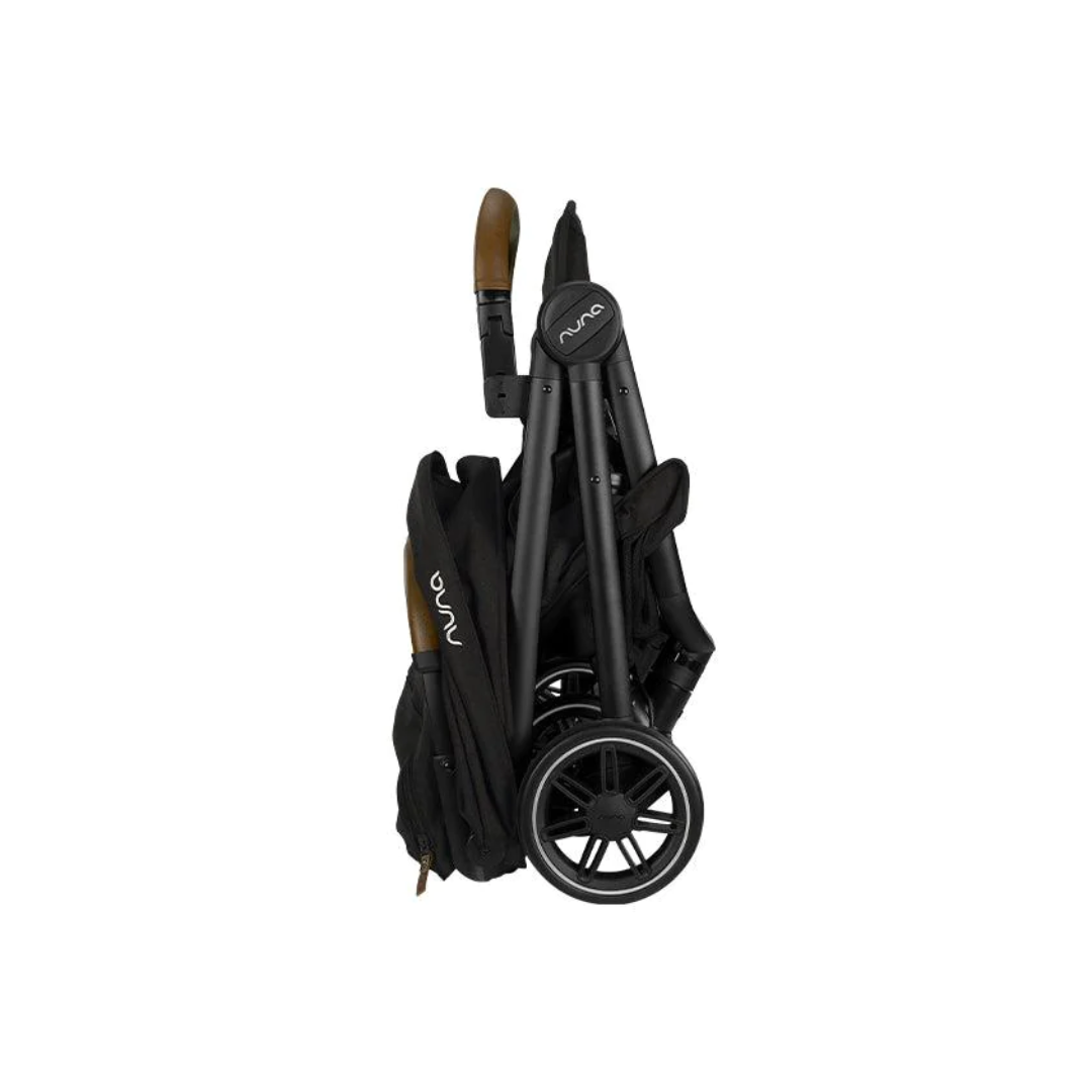 Nuna TRVL Compact Stroller - Caviar (Includes Travel Bag & Raincover)