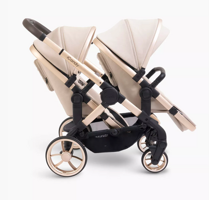 iCandy Peach 7 Twin Pushchair - Biscotti | Blonde Chassis