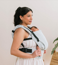 Load image into Gallery viewer,  Tula Free-to-Grow Baby Carrier | Linen Seafoam | Pale Blue | Papoose | Sling | Baby Wearing | Direct4baby
