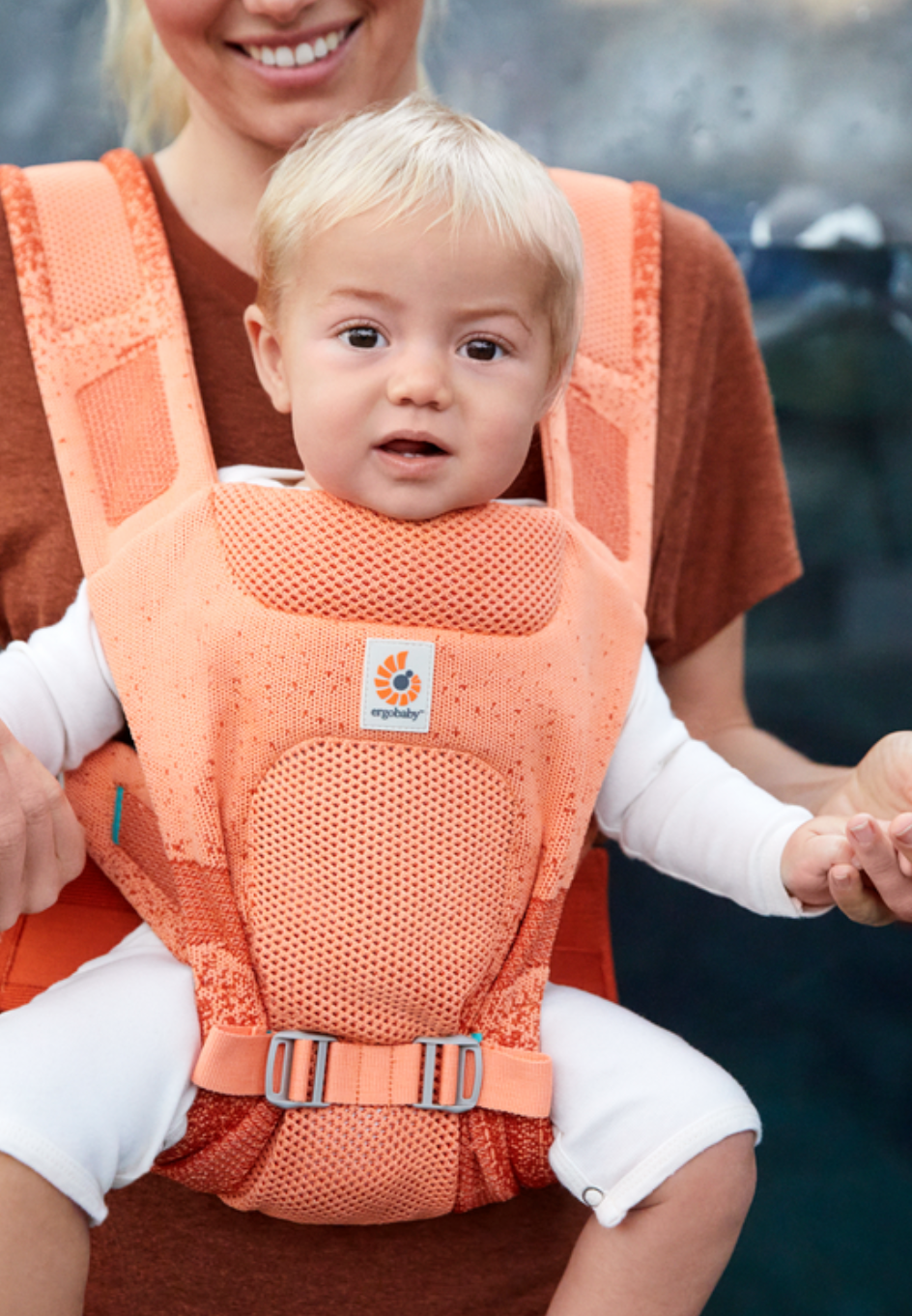 Ergobaby Aerloom Baby Carrier Coral Orange Sling Papoose Direct4baby Free Delivery Direct 4 Baby