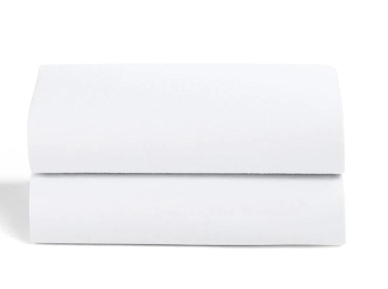 Snuz 2 Pack Crib Fitted Sheets - White