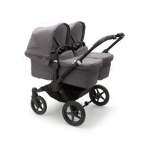 Load image into Gallery viewer, Bugaboo Donkey 5 Twin Pushchair &amp; Carrycot - Black / Grey Melange
