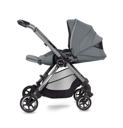 Silver Cross Dune Pushchair, Compact Carrycot, Dream i-Size Ultimate Bundle - Glacier Grey