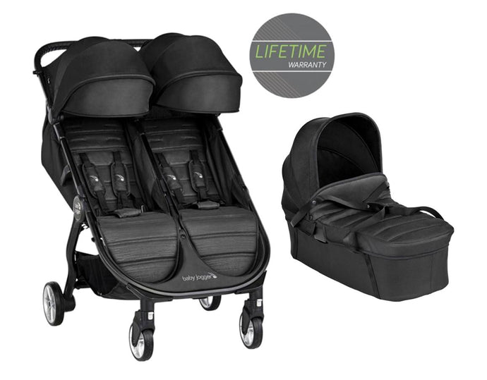Baby Jogger City Tour 2 Double With Carrycot - Pitch Black