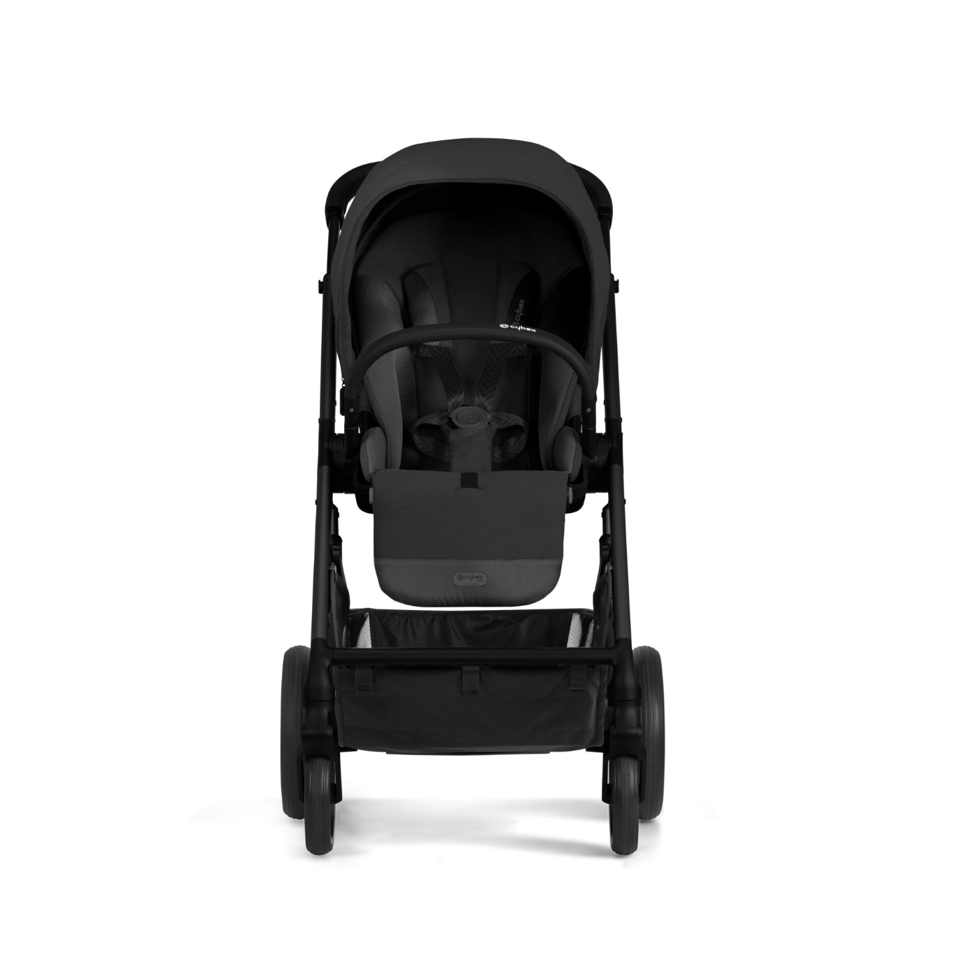 Cybex Balios Pushchair Comfort Bundle with Aton B Car Seat - Moon Black/Black (2023)