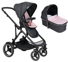 Load image into Gallery viewer, Phil &amp; Teds Voyager V6 Pushchair with Carrycot Bundle |Pink
