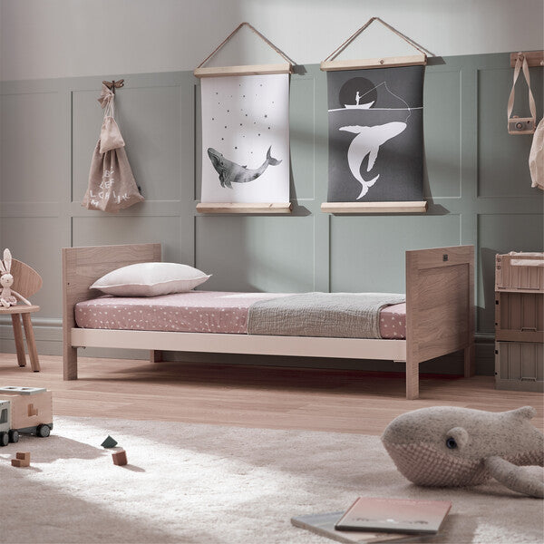 Silver Cross Finchley Oak Toddler Bed Angled in Lifestyle Image