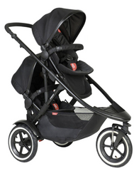 Phil & Teds Sport Verso Tandem Pushchair with Double Kit - Black