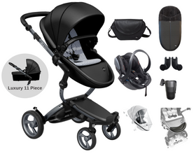 Load image into Gallery viewer, Mima Xari 11 Piece 4G Complete Travel System | Black on Graphite Grey
