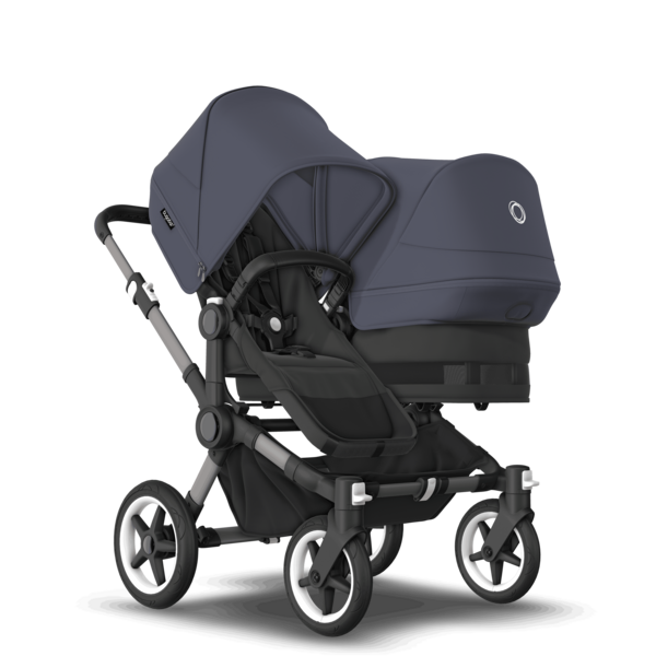Bugaboo Donkey 5 Duo Pushchair & Carrycot - Graphite / Midnight Black / Stormy Blue