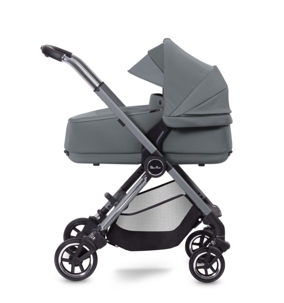 Silver Cross Dune Pushchair, Compact Carrycot & Dream i-Size Travel Pack - Glacier Grey