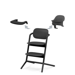 Cybex Lemo 3-in1 High Chair Set - Stunning Black