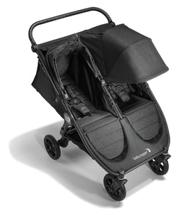 Baby Jogger City Mini GT2 Double Pushchair & Carry Cot - Opulent Black