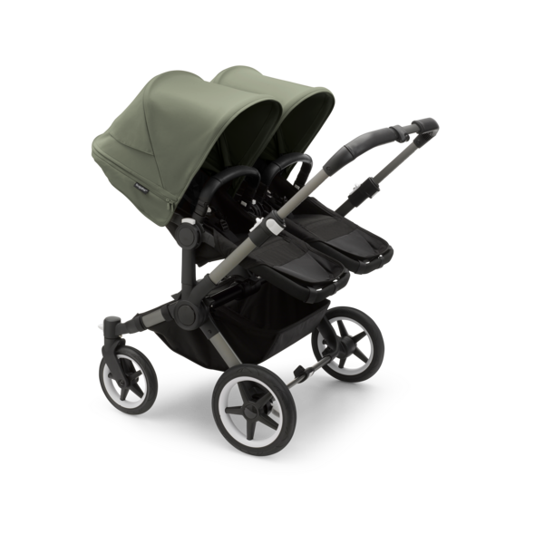 Bugaboo Donkey 5 Twin Pushchair & Carrycot - Graphite / Midnight Black / Forest Green