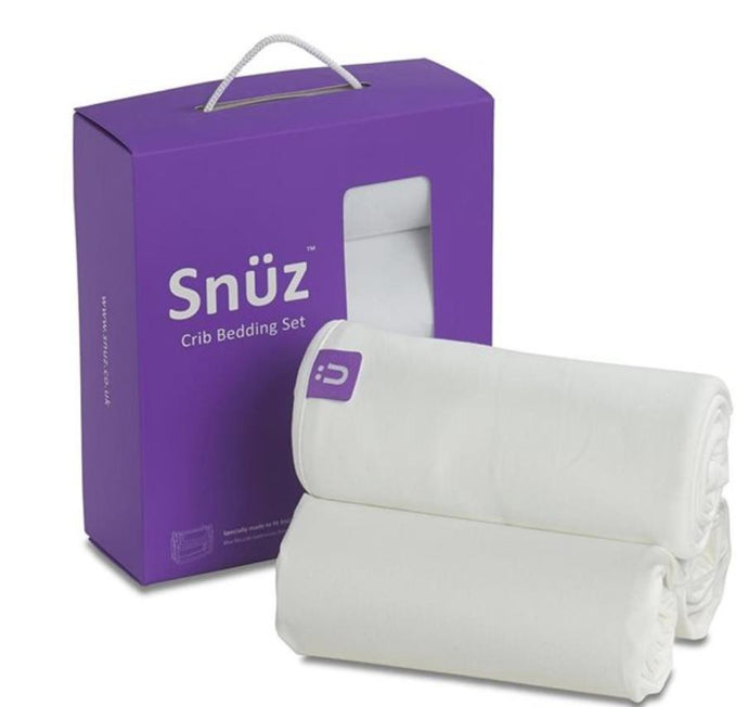 Snuz 3pc Crib Bedding Set – White