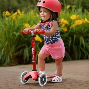 Micro Scooter Mini Deluxe LED Scooter | Red