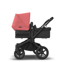 Load image into Gallery viewer, Bugaboo Donkey 5 Twin Pushchair &amp; Carrycot - Black / Midnight Black / Sunrise Red
