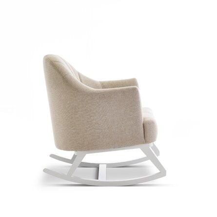 Obaby Round Back Rocking Chair - White and Oatmeal