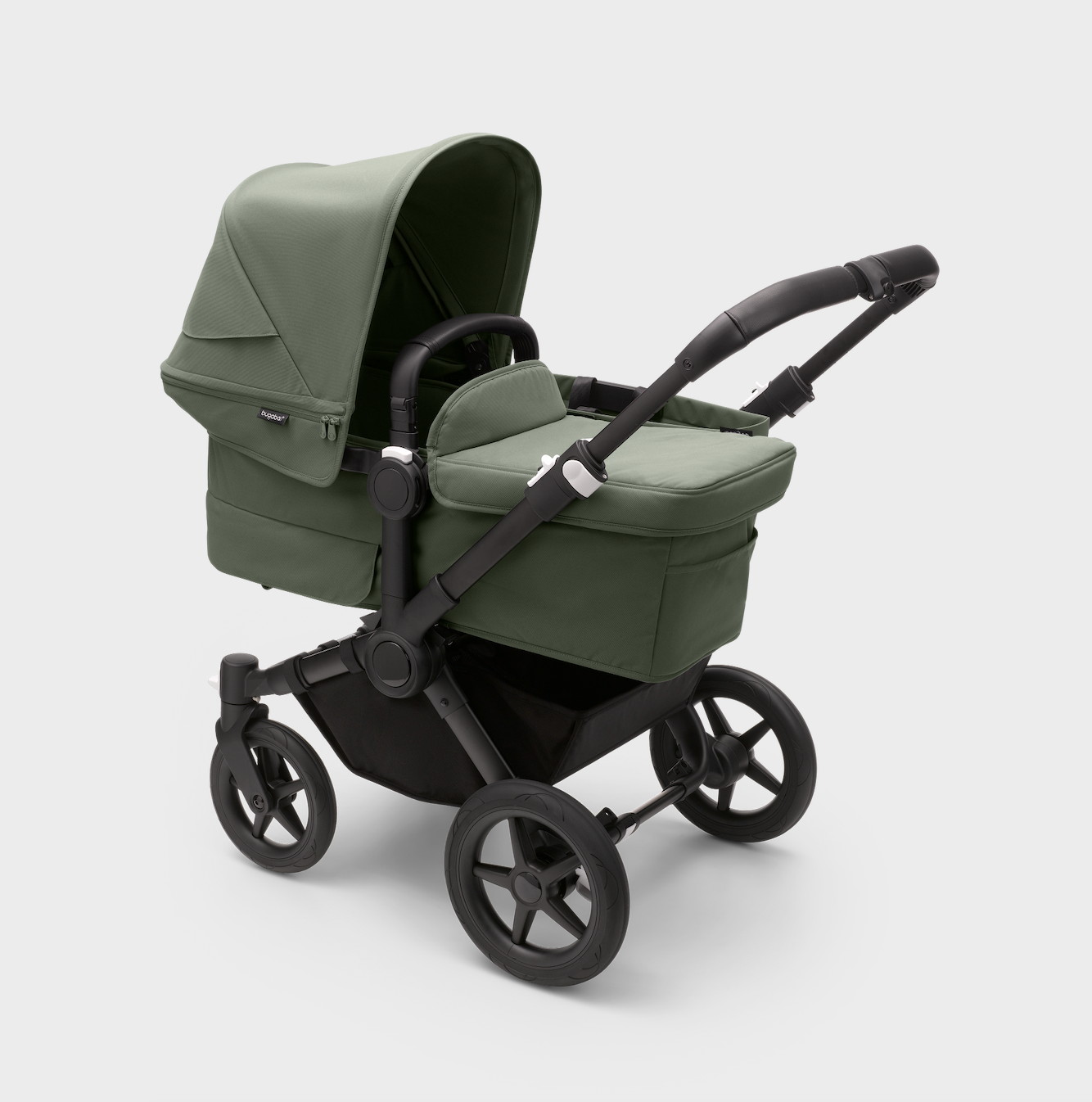 Bugaboo Donkey 5 Twin Pushchair & Turtle Air 360 Travel System - Black/Forest Green