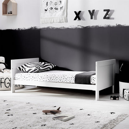 Silver Cross Finchley White Toddler Bed Angled Lifestyle Shot