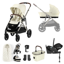 Load image into Gallery viewer, Cybex Gazelle Luxury Bundle with Cloud T Car Seat | Seashell Beige/Taupe | 2023
