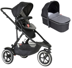 Phil & Teds Sport Verso Pushchair with Carrycot Bundle | Grey