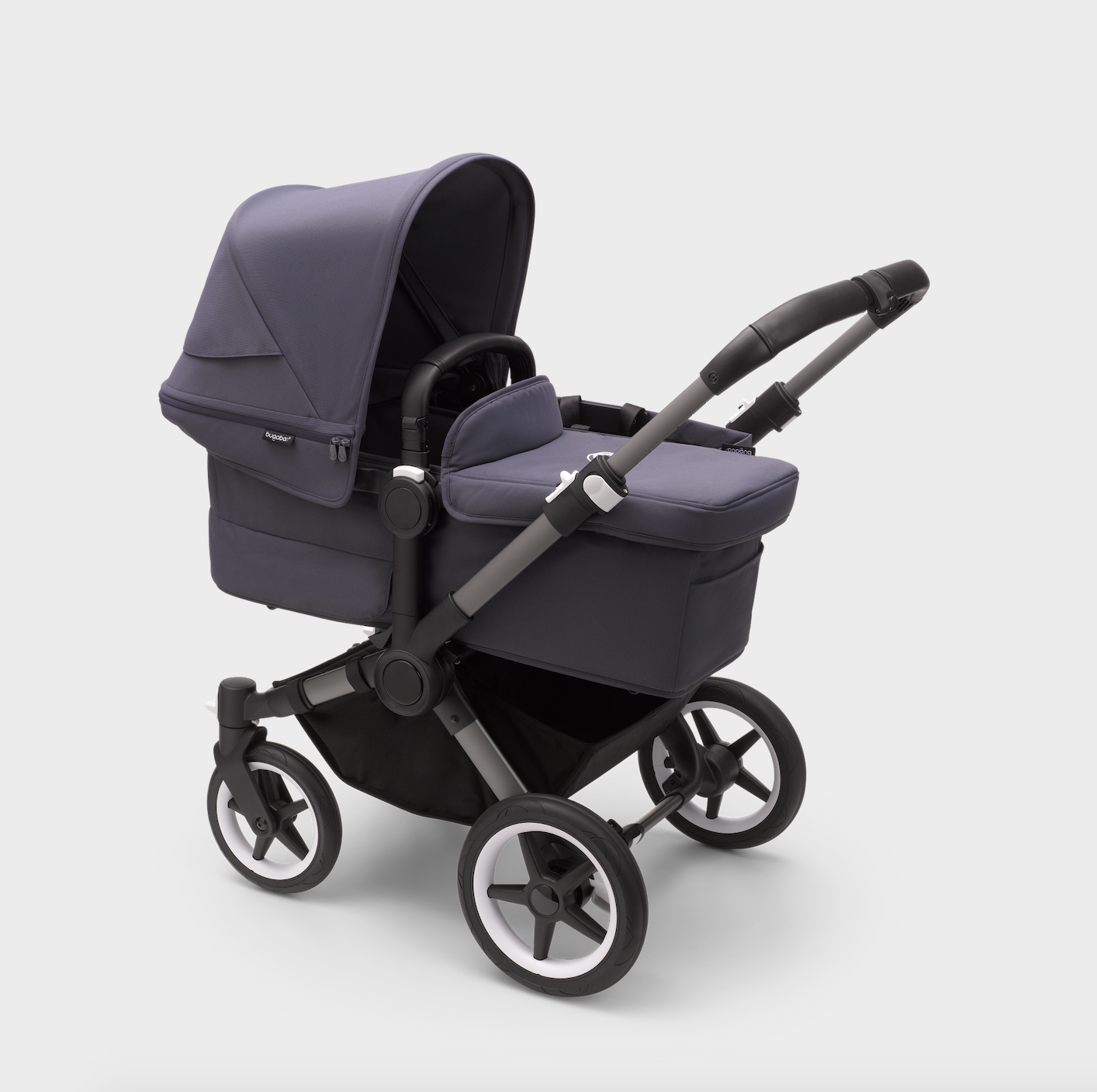 Bugaboo Donkey 5 Twin Pushchair Carrycot Graphite Stormy