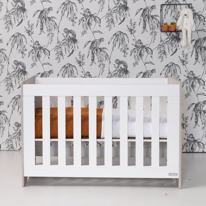 Babystyle Verona Cot Bed | White/Ash