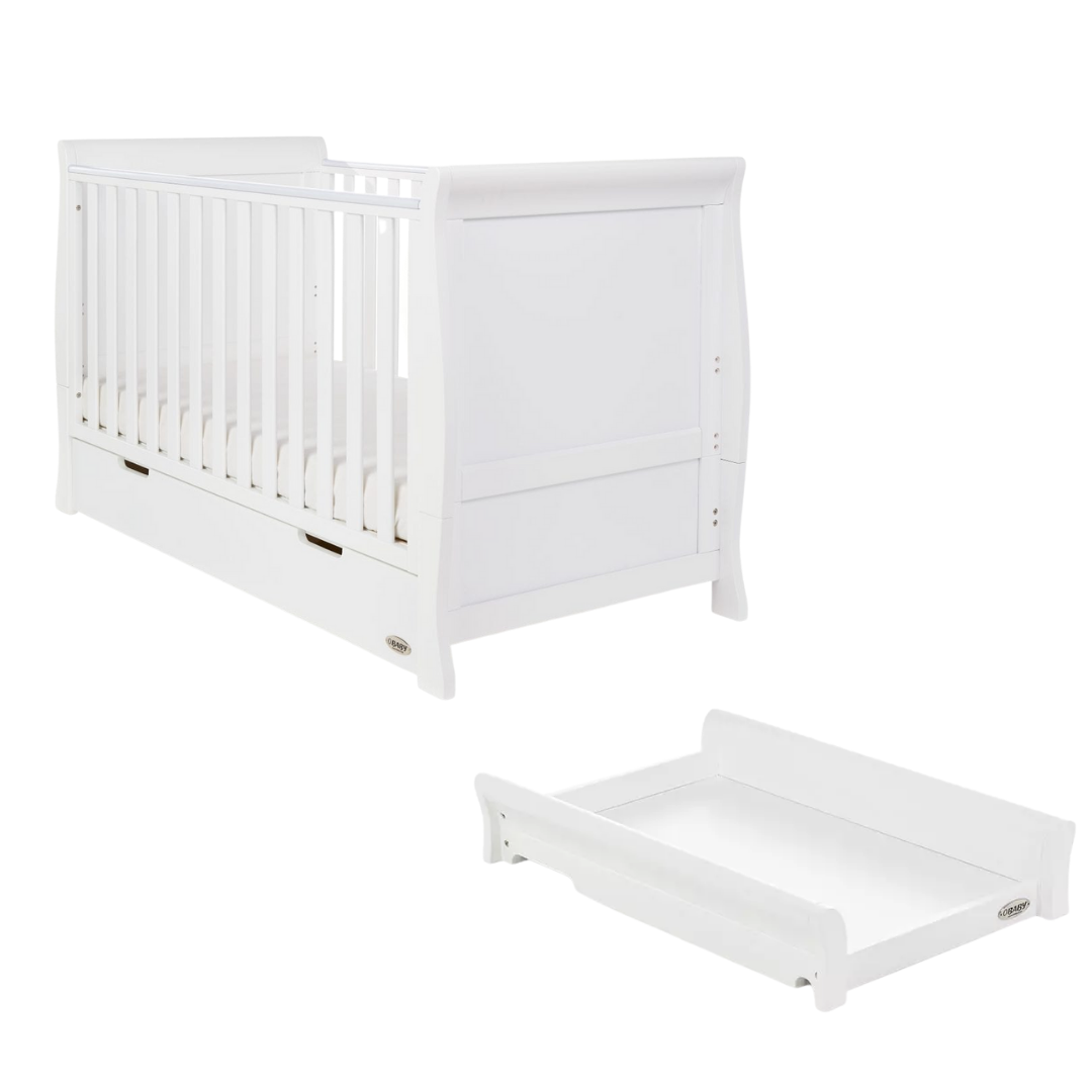 Obaby cot top changer top white