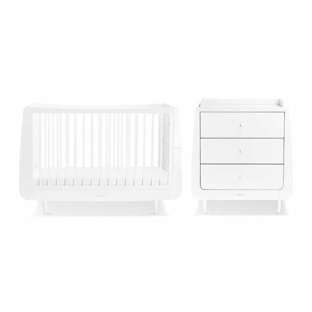 SnuzKot Skandi 2 Piece Nursery Furniture Set | White