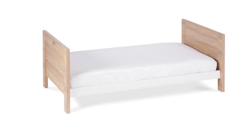 Silver Cross Finchley Oak Toddler Bed Angled n White Background