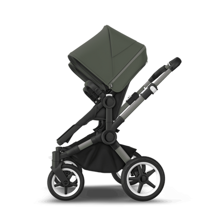 Bugaboo Donkey 5 Twin Pushchair & Carrycot - Graphite / Midnight Black / Forest Green
