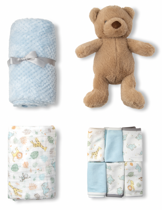 Little Linen Boxed Gift Set | Safari Bear