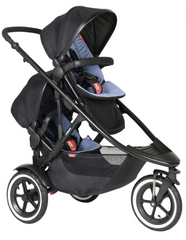 Phil & Teds Sport Verso Tandem Pushchair with Double Kit  - Blue