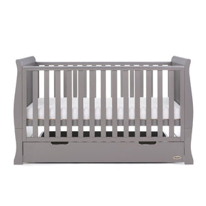 Obaby Stamford Classic Cot Bed + Breathable Mattress- Taupe