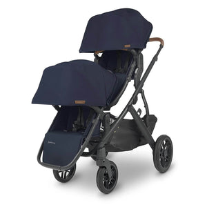 UPPAbaby Vista Double Pushchair & Carrycot - Noa (Navy/Carbon/Saddle Leather)