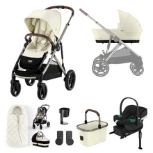 Load image into Gallery viewer, Cybex Gazelle Comfort Bundle with Aton B Car Seat | Seashell Beige/Taupe | 2023
