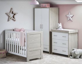 Load image into Gallery viewer, Obaby Nika Mini 3 Piece Room Set- Grey Wash &amp; White
