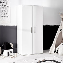 Load image into Gallery viewer, Silver Cross Finchley Wardrobe White Angled View Lifestyle Image

